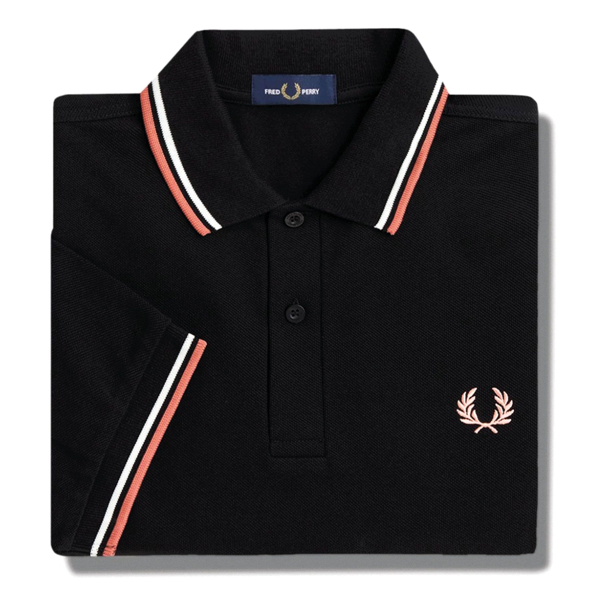 【FRED PERRY】Ls Twin Tipped Polo Shirt Kids Long Sleeve Twin Tipped Fred Perry Shirt - Unifrom Green